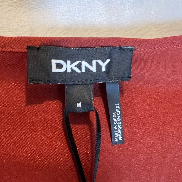 DKNY Women's Deep‎ Rust V-Neck Tunic - Picture 2 of 11